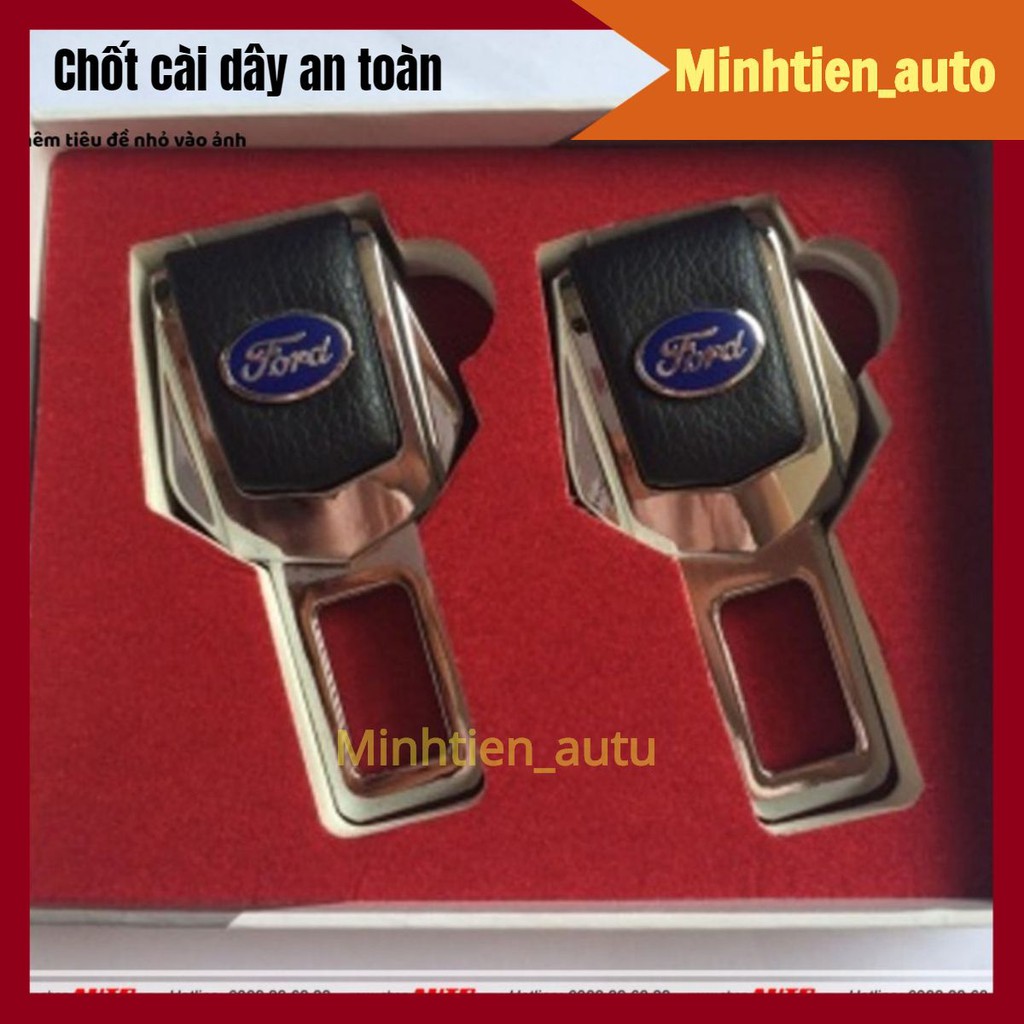 Bộ 2 Chiếc Chốt Cài Dây An Toàn Logo Ford ngắt chuông. by ductri_aotu