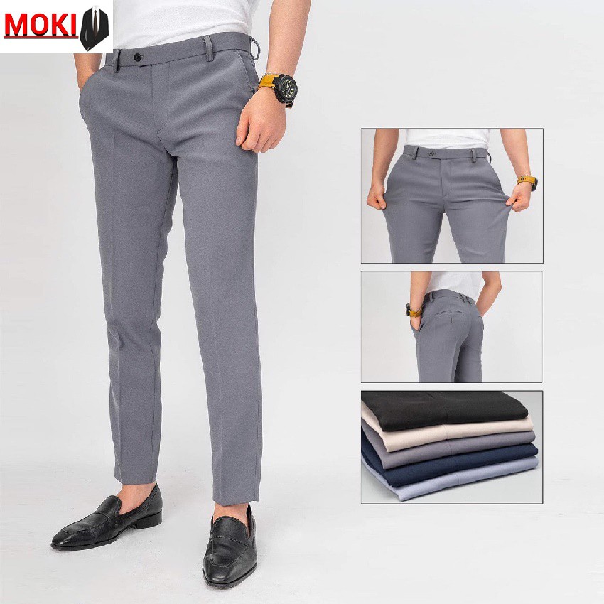 Quần tây âu nam MOKI dáng slimfit, chuẩn thiết kế hàn quốc, cực tôn dáng, lịch sự, trẻ trung | BigBuy360 - bigbuy360.vn