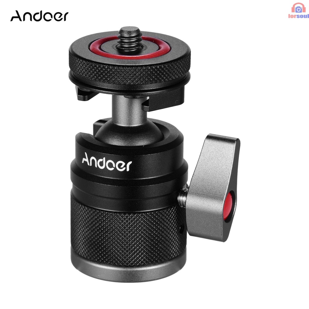 Andoer Giá Đỡ Ba Chân Mini 2 Trong 1 Đầu Bi Với Ốc Vít 1 / 4 Xoay 360 Độ Bằng Hợp Kim Nhôm Cho Máy Ảnh Tốc Độc Đáo | BigBuy360 - bigbuy360.vn