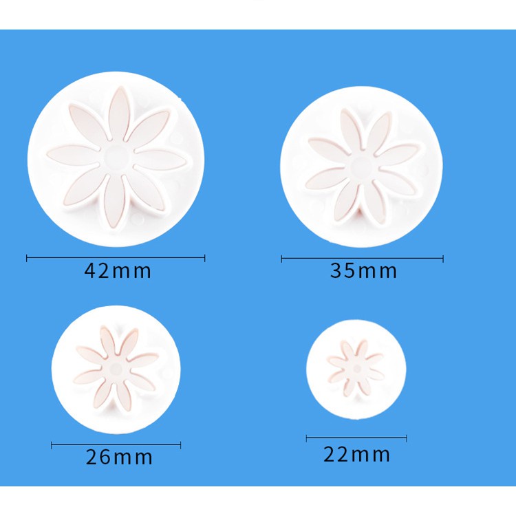 Set 4 Khuôn Làm Bánh Quy Hình Hoa Cúc Nhỏ diy