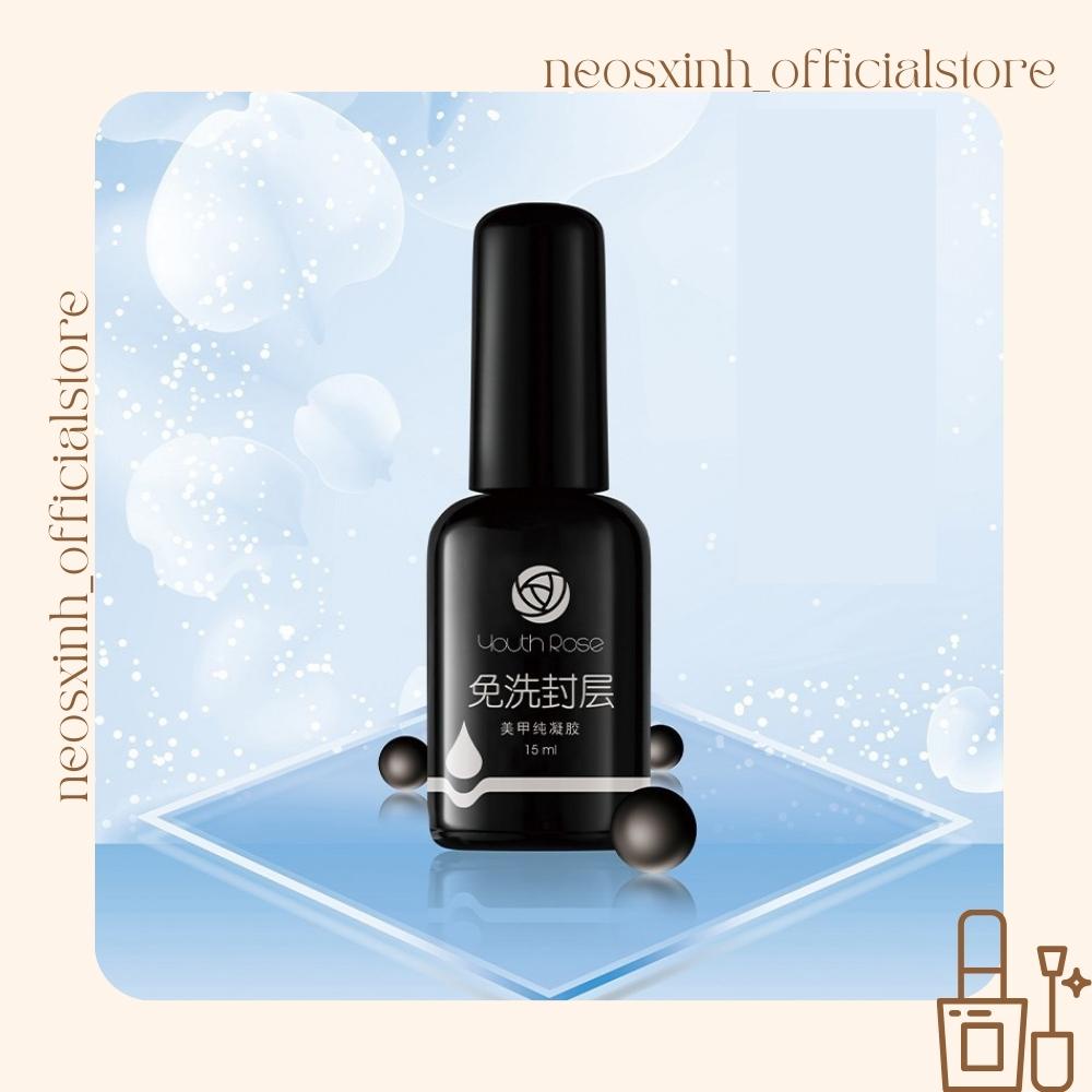 Base - Top Hoa Hồng 15ml Chổi Trắng Chuyên Dụng Dành Cho Sơn Gel - Sơn Lót Bóng Gel UV LED - Neosxinh Nails