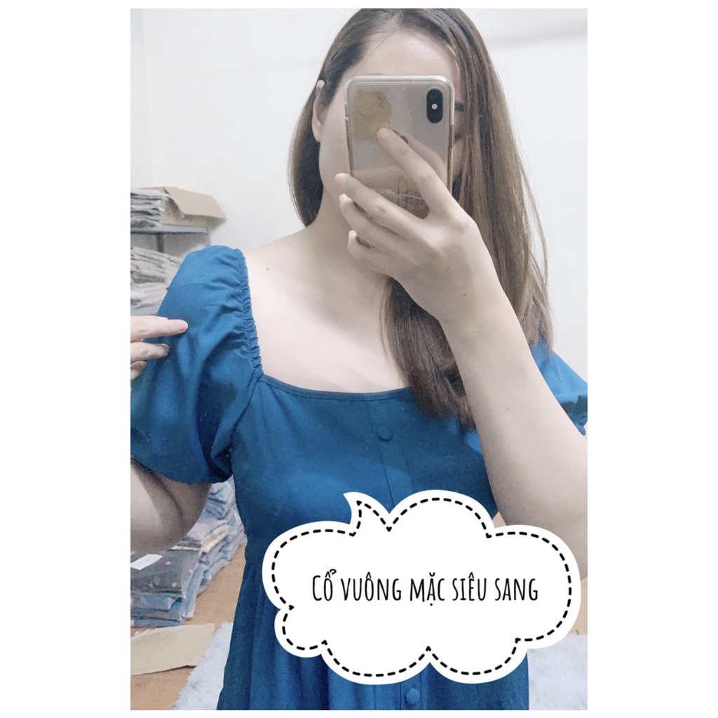 Váy Bầu,Đầm Bầu Mùa Hè Dáng Suông Dài Chất Trượt Thái Mát,Tay Bồng Phối Đai Thắt Xinh Xắn A019 Lin Store66
