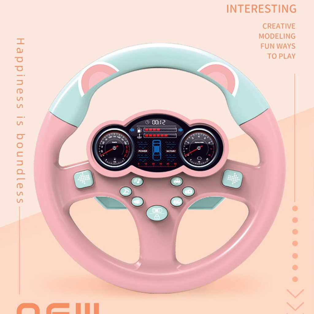 Đồ Chơi Vô Lăng Xe Hơi Có Nhạc Và Đèn Vui Nhộn Cho Bé