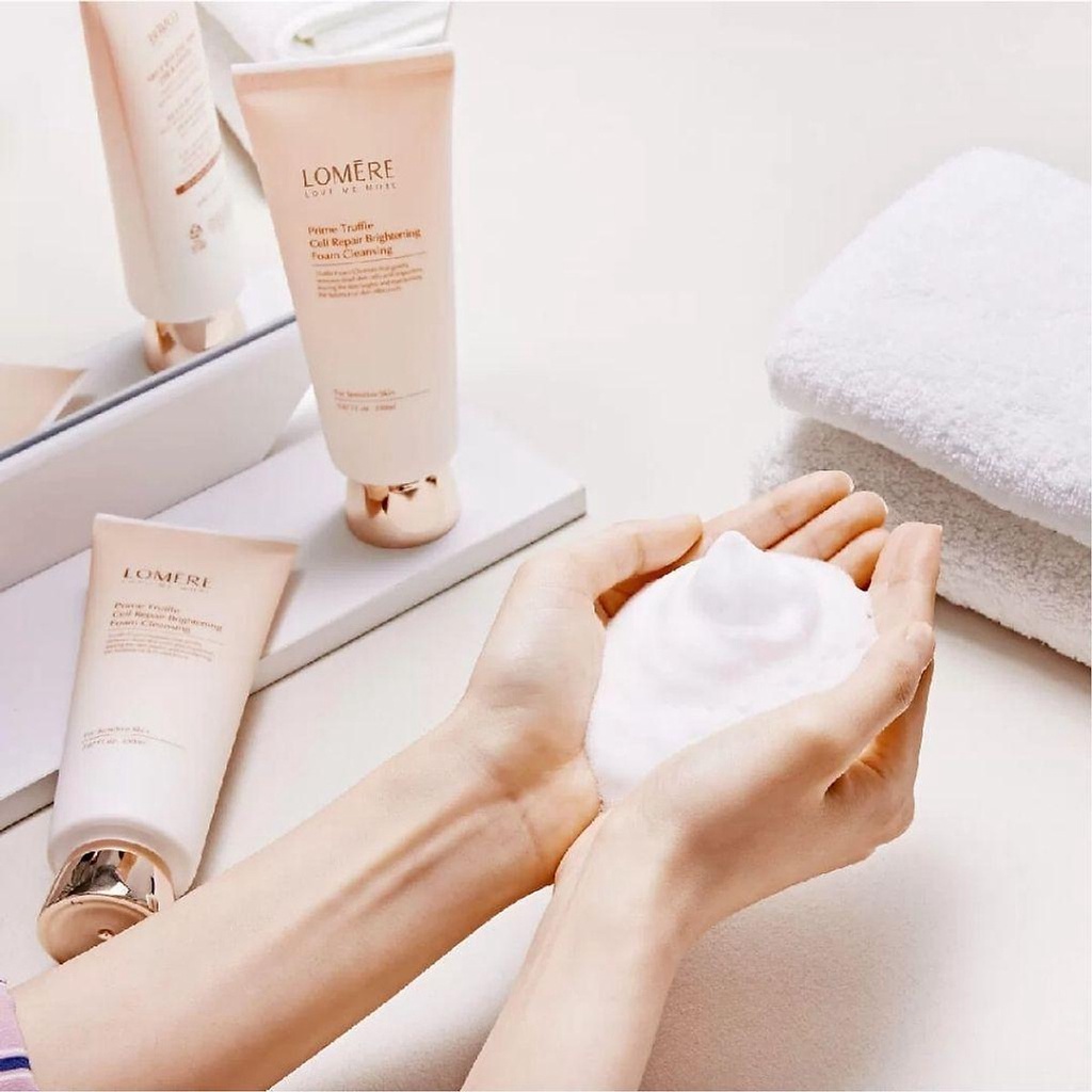 Sữa Rửa Mặt Lomere Prime Truffle Cell Dưỡng Trắng, Làm Sạch Các Bụi Bẩn Từ Sâu Lỗ Chân Lông An Toàn Dịu Nhẹ 150ml