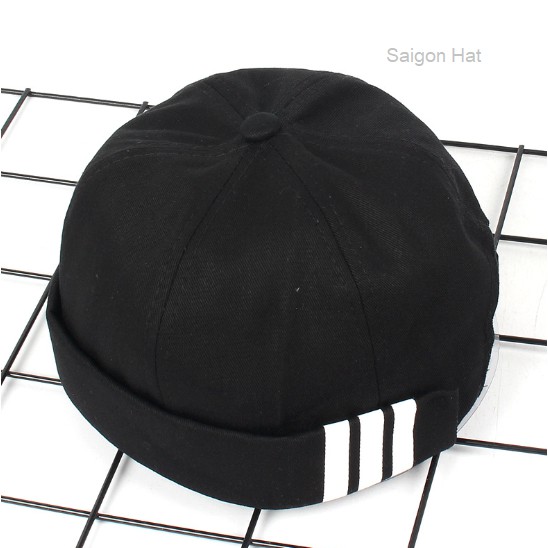 Mũ nồi tròn miki hat nam nữ  không vành sọc phong cách Hàn Quốc SAIGON HAT