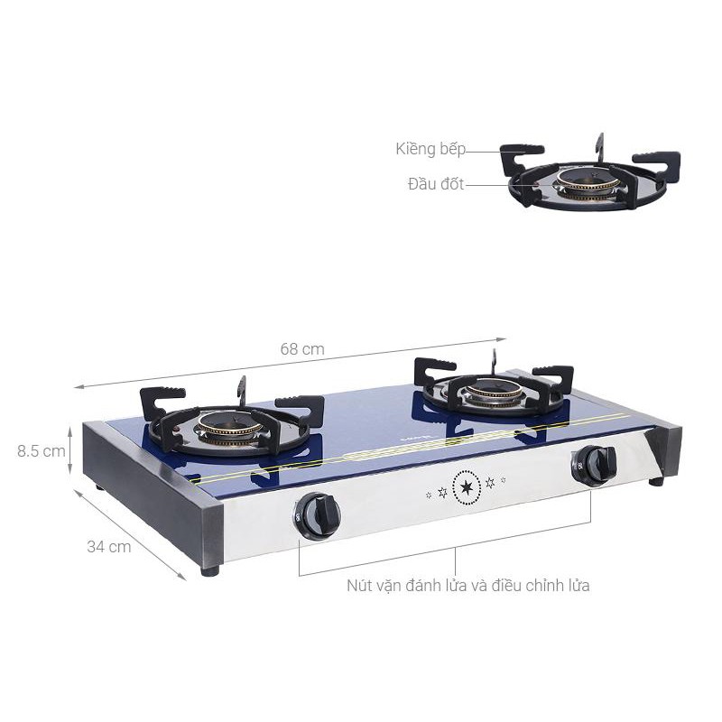 Bếp Gas Sanko G-Cooker 68SC Đôi Tiết Kiệm Gas ( Tặng Dây Gas Inox )