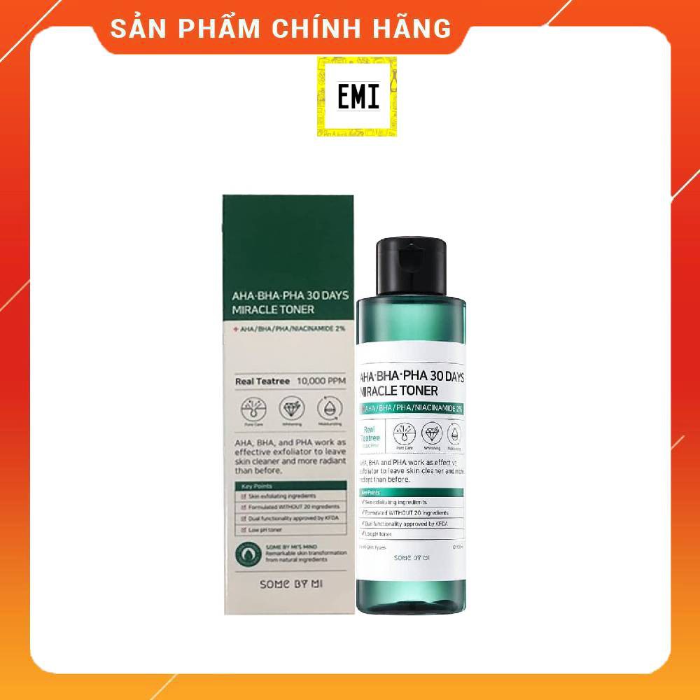 Nước hoa hồng Some By Mi cho da mụn AHA-BHA-PHA 30 Days Miracle Toner