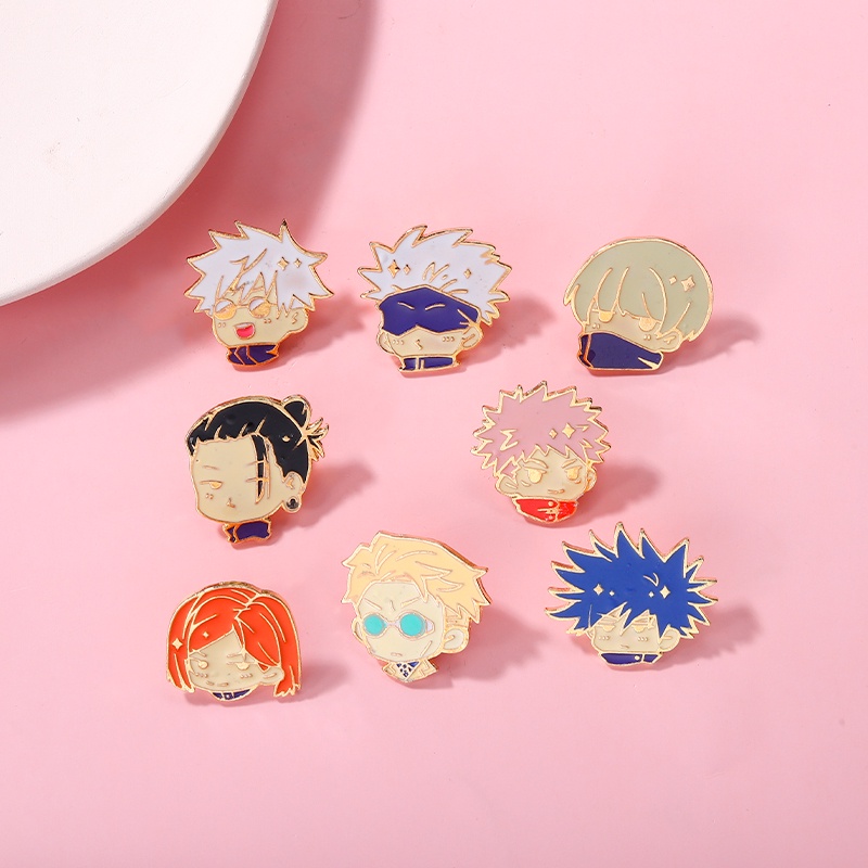 Ghim cài QIHE JEWELRY nhân vật anime Jujutsu kaisen thích hợp gắn balo làm quà tặng bạn bè