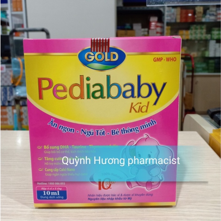 PEDIABABY KID hộp 20 ống giúp bé ăn ngon ngủ tốt