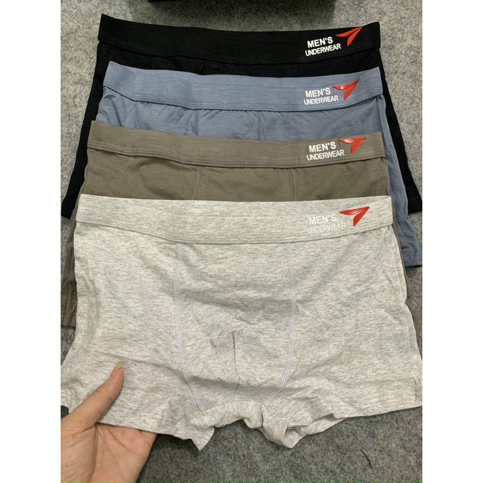 [Hộp 4 Cái] Quần lót boxer nam Men's UnderWear kháng mùi kháng khuẩn ,quần sịp đùi nam cotton cao cấp siêu đẹp.