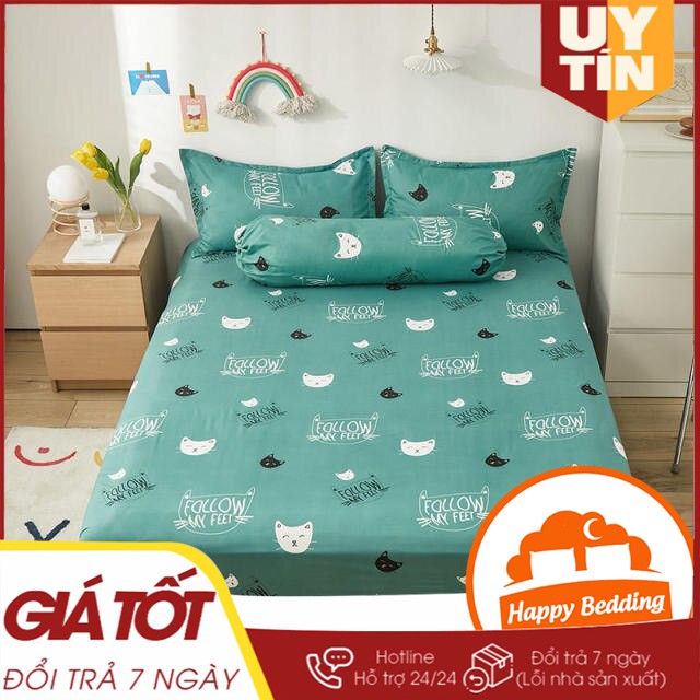 Ga Trải Giường Cotton Poly Bốn Mùa Đủ Size - HappyBedding (Bo Chun Miễn Phí) | BigBuy360 - bigbuy360.vn