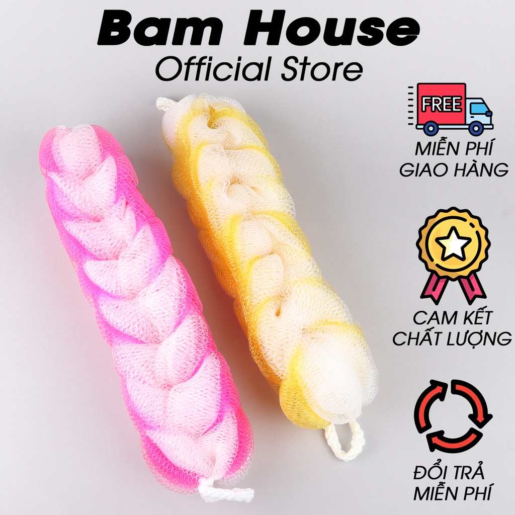 Bông tắm cọ dài Bam House tạo bọt tốt cao cấp BT01 – Bam House