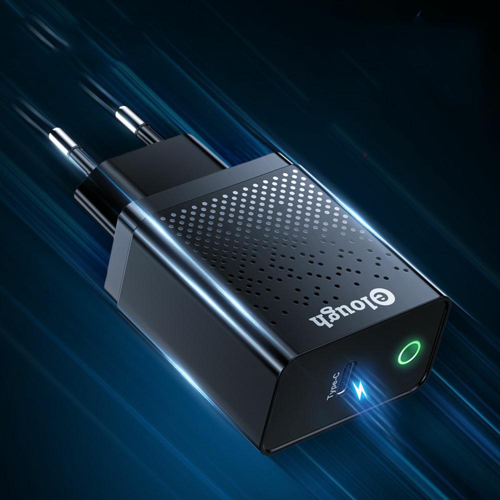 Cốc sạc cắm tường Elough 20W cổng cắm EU/US/UK 3.0 Type C sạc nhanh PD