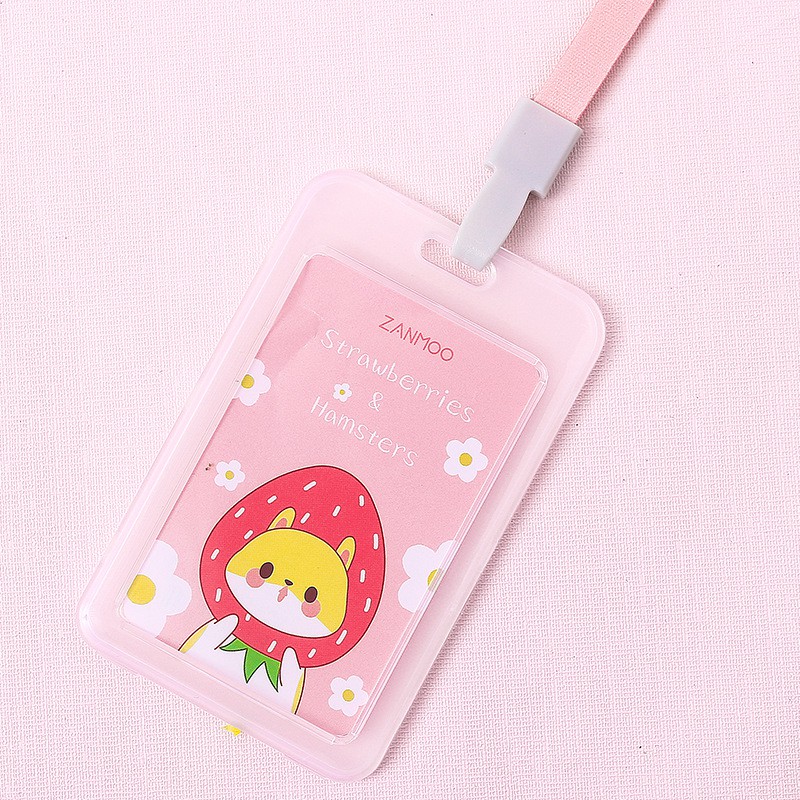 Thẻ đeo bảng tên nhựa cứng trong suốt kèm dây đeo