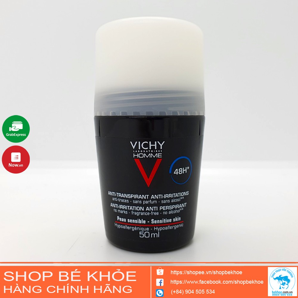 Lăn khử mùi Vichy - Lăn nách khô thoáng Vichy Traitement Anti-Transpirant 50ml