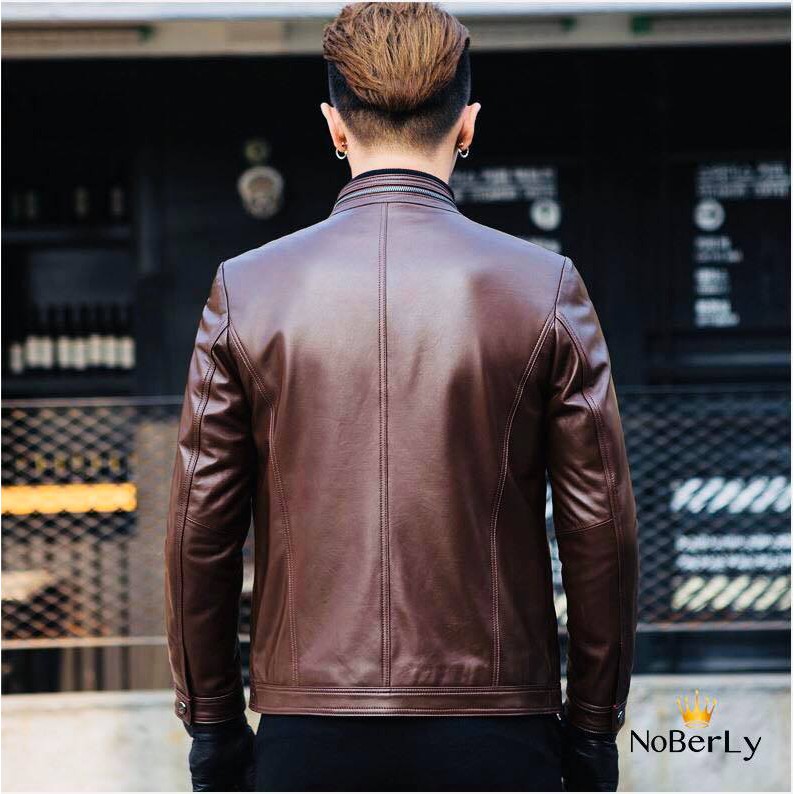 Áo da cừu nâu - Da thật cao cấp | BigBuy360 - bigbuy360.vn
