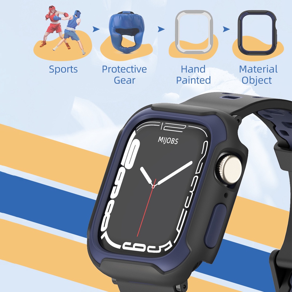 Ốp TPU Silicone ChốNg SốC BảO Vệ MàN HìNh Cho ĐồNg Hồ Apple iWatch Series 7 41mm 45mm 6 SE 5 4 44mm