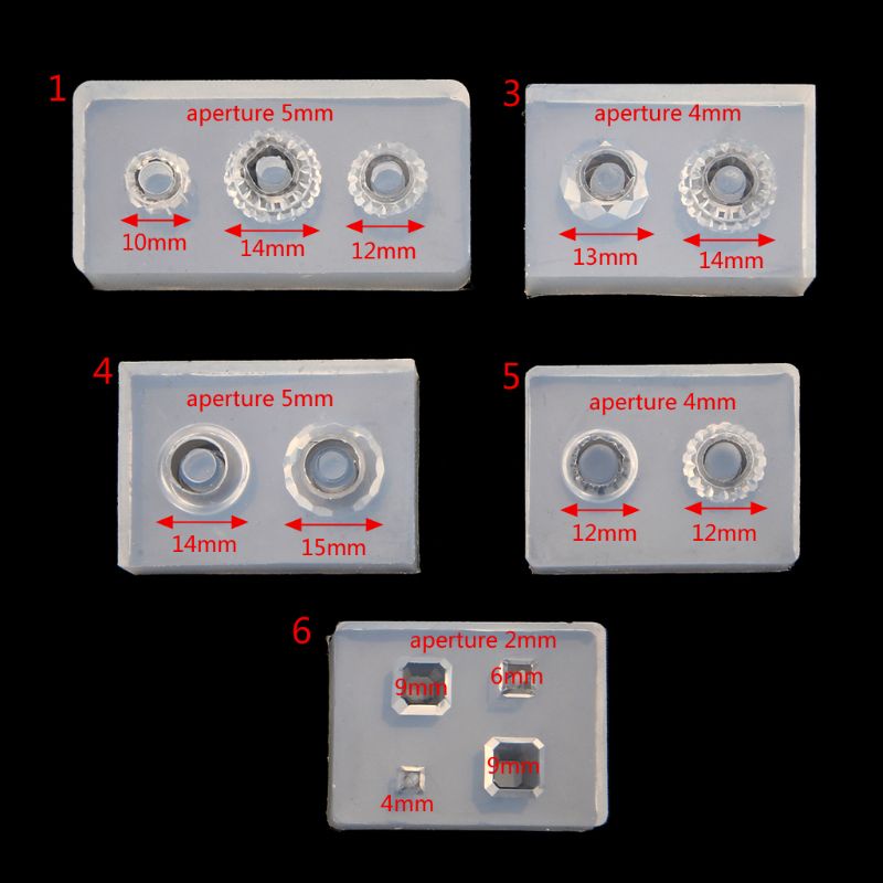 Khuôn Silicon Tạo Hình Hạt Charm Lỗ Lớn Làm Trang Sức Thủ Công