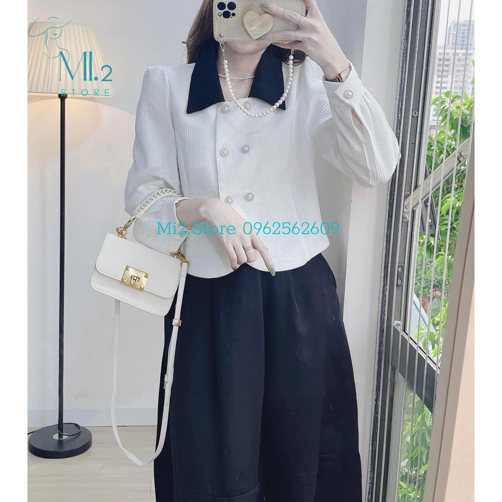 Set Áo Gấm Khuy ngọc + chân váy Midi dài !!