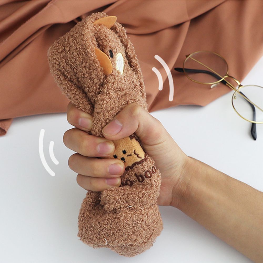 Túi đựng bút / đồ trang điểm bằng vải bông hình gấu dễ thương nhiều màu sắc