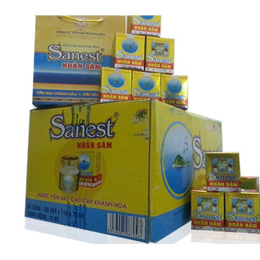 Combo 6 hũ nước yến sào Sanest nhân sâm Fucoidan 70ml, yến sâm Khánh Hòa, PP Sâm Yến