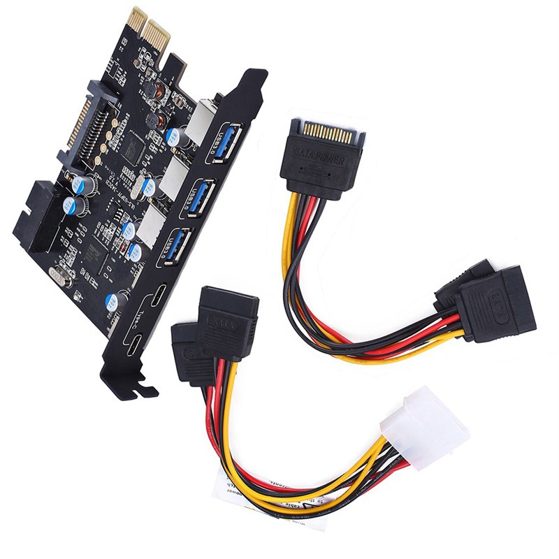 Card Mở Rộng Pci-E 5 Cổng Sang Usb 3.0 + Type C Thẻ | BigBuy360 - bigbuy360.vn