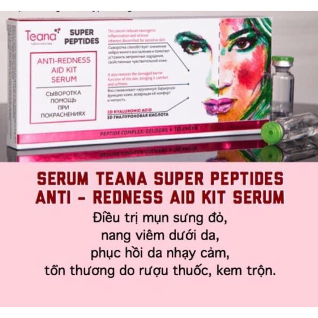 Teana Super Peptides ANTI-REDNESS serum | Shopee Việt Nam