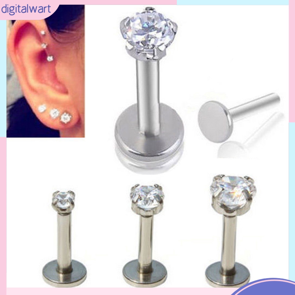 1 khuyên mũi đính kim cương giả cho nam nữ