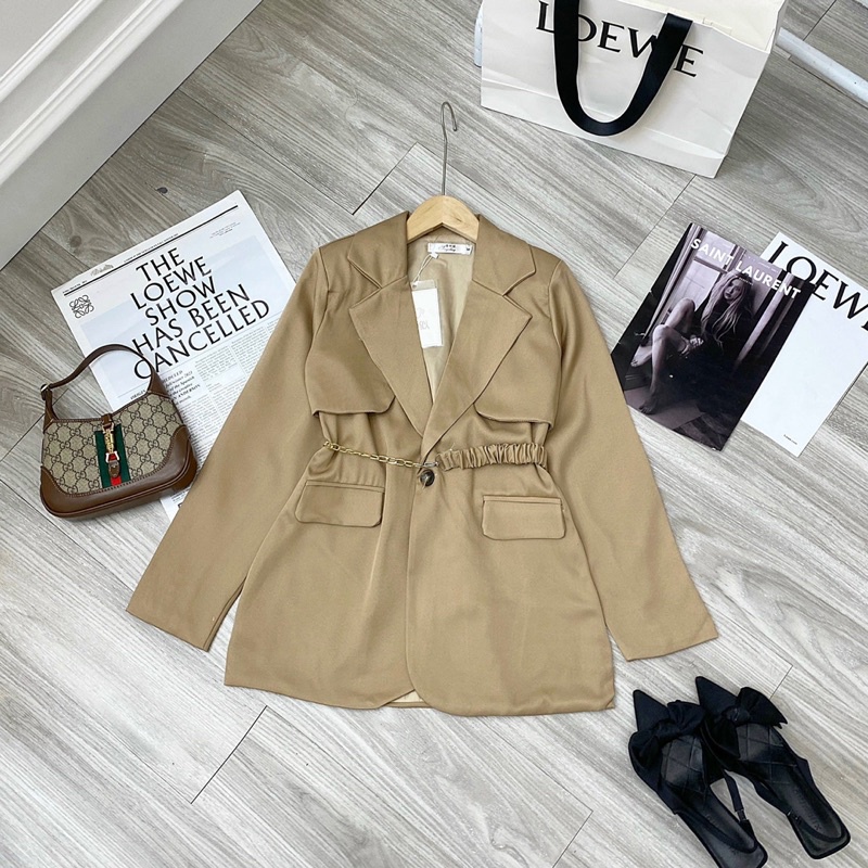 Áo khoác vest blaser kèm đai siêu xinh