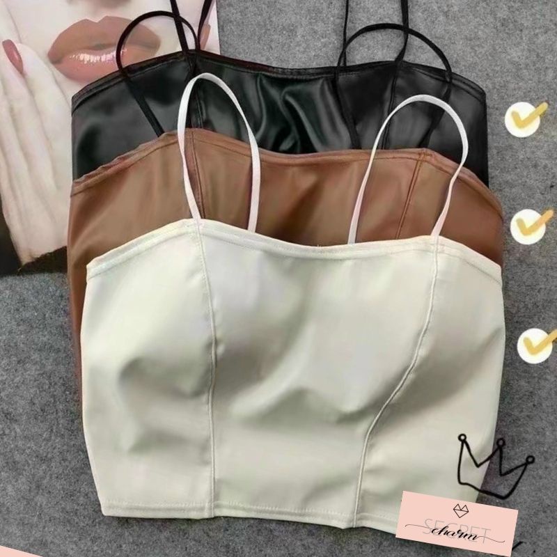Áo Bra Nữ Chất Da Cá Tính Chun Lưng Thông Hơi Thoáng Khí Hot Trend DA25