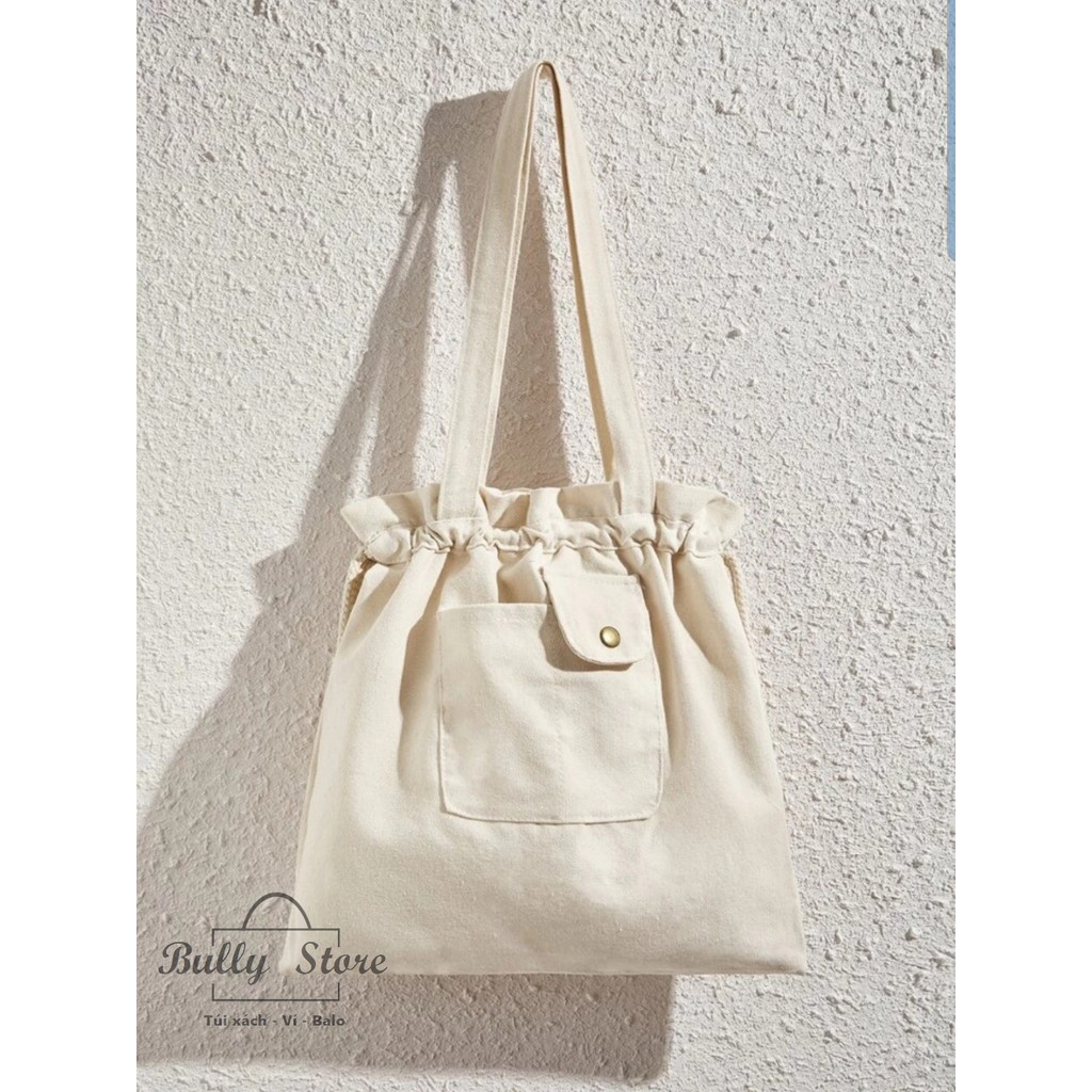 Túi tote canvas rút dây ulzzang trend