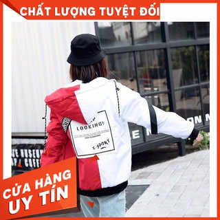 Áo khoác dù nữ 2 lớp có nón đẹp Keep Looking - khoát nữ dù.