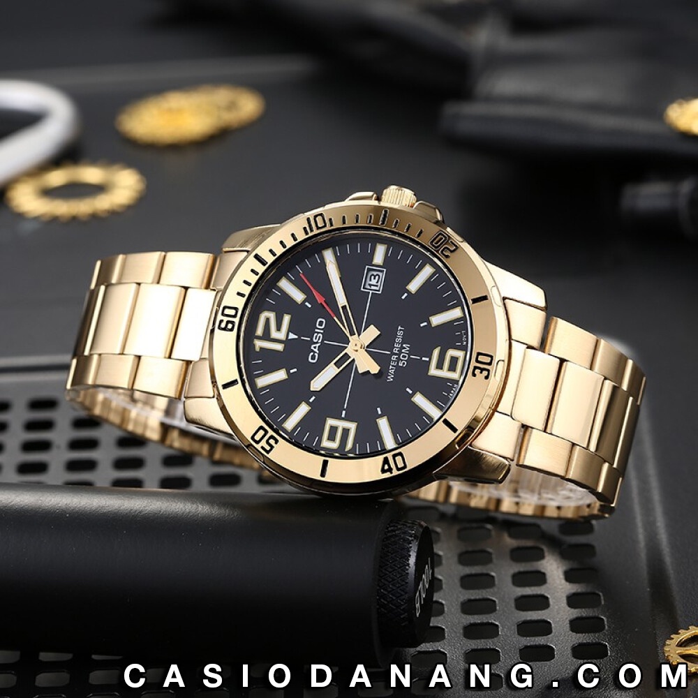 Đồng hồ nam dây kim loại Casio Standard chính hãng Anh Khuê MTP-VD01G-1BVUDF (45mm)
