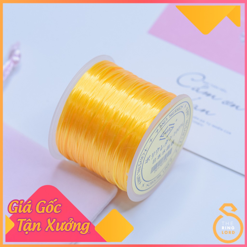 Cuộn dây thun lụa, thun tơ xỏ vòng tay dạng hạt chuyên dụng nhập khẩu chất lượng cao | Cuộn 50m