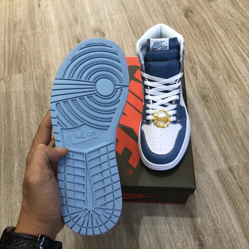 GIÀY JD1 HIGH WMNS OG DENIM JEAN BLUE LAI AU