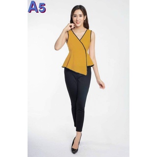 Áo sơ mi nữ sát nách chất liệu voan nhẹ mát