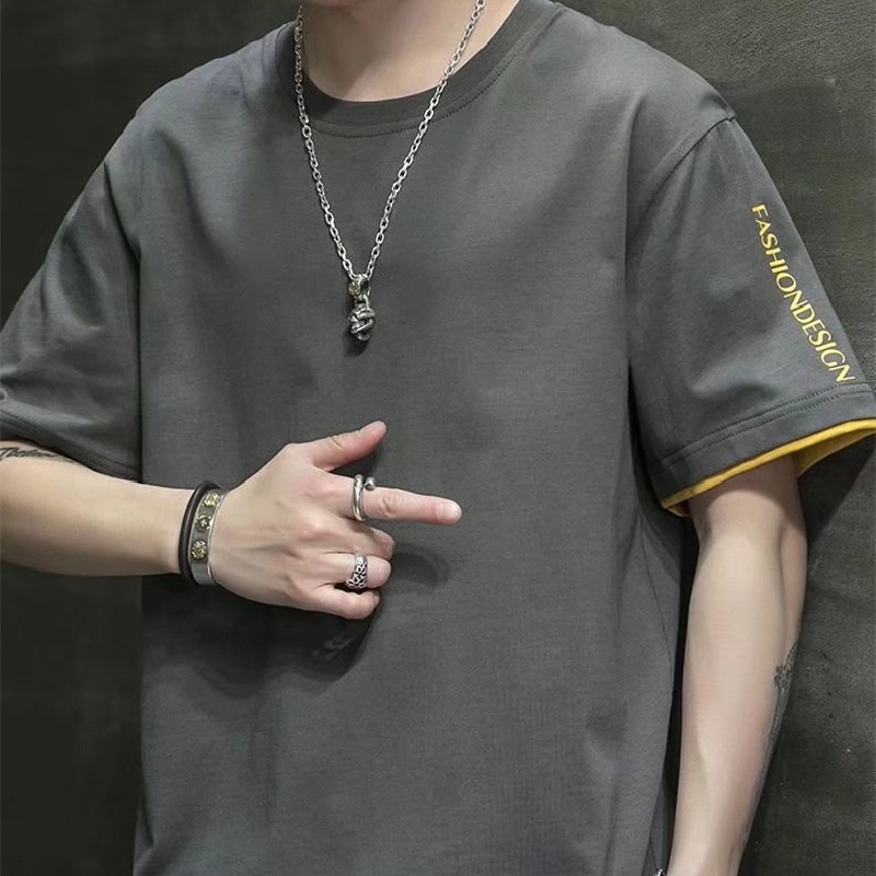 Áo Thun Tay Lỡ Dáng Rộng Thời Trang Hàn Quốc Cho Nam Size M-3XL