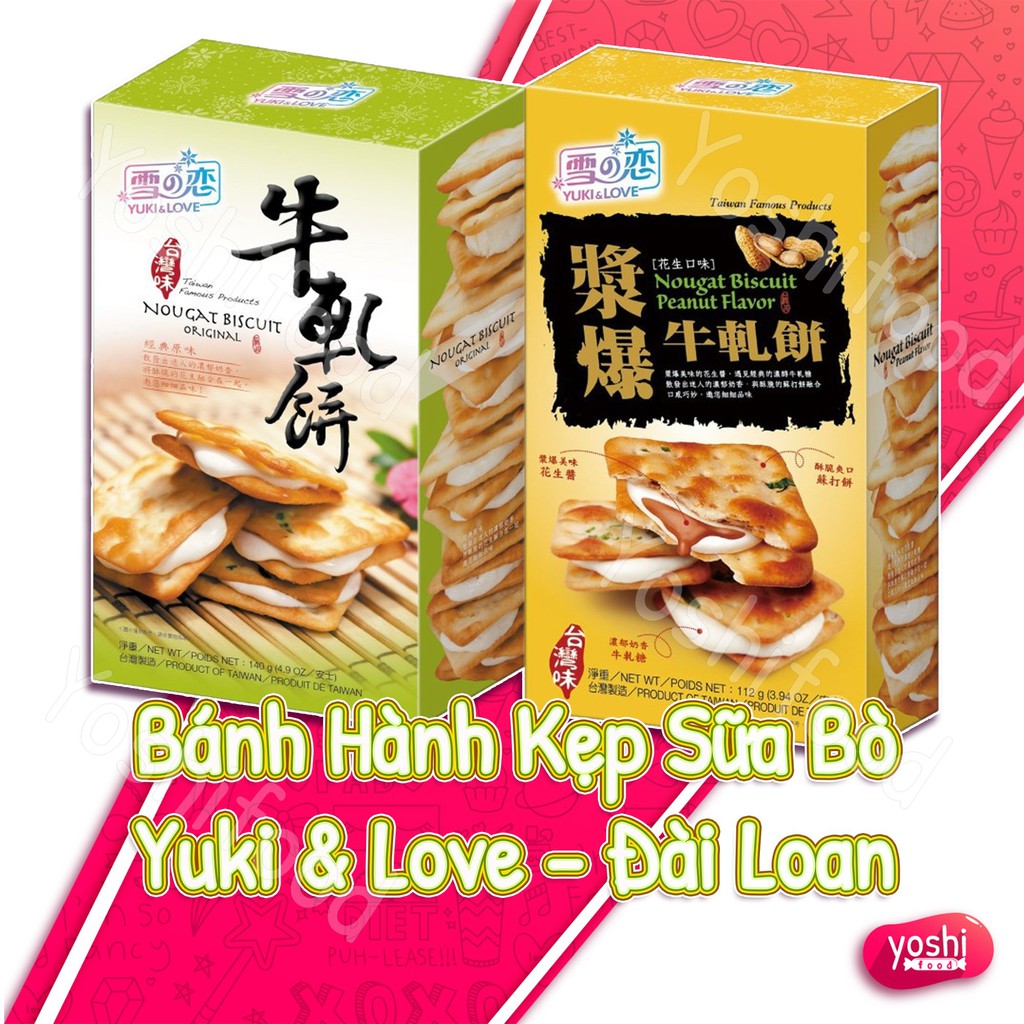 BÁNH HÀNH KẸP SỮA BÒ YUKI & LOVE ĐÀI LOAN