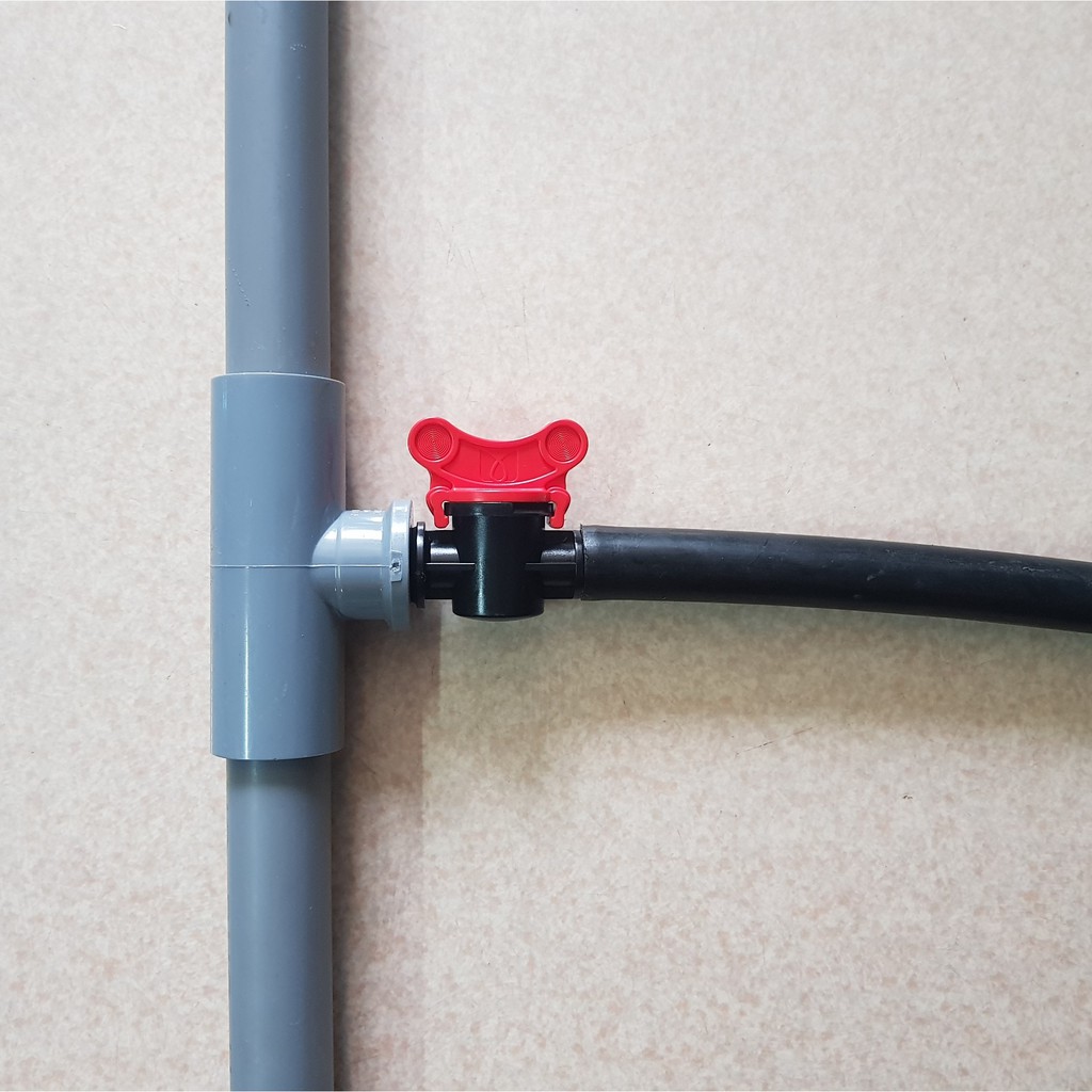 Van ren ngoài 21/27mm, 1 đầu gài ra ống LDPE 16-20-25mm