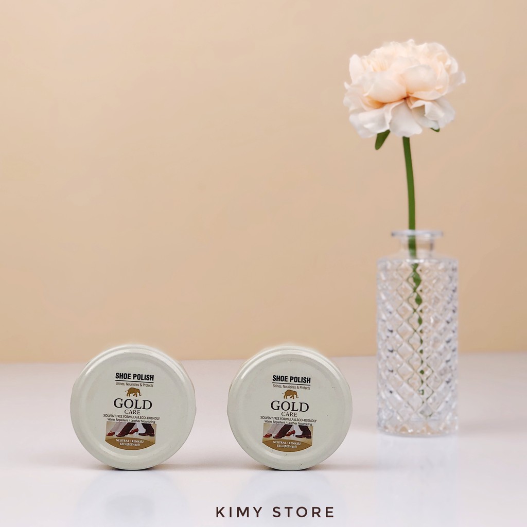 Xi đánh giày không màu cao cấp Gold Care dạng sáp - Dùng được cho túi xách, ghế da - nhập khẩu Thổ Nhĩ Kì