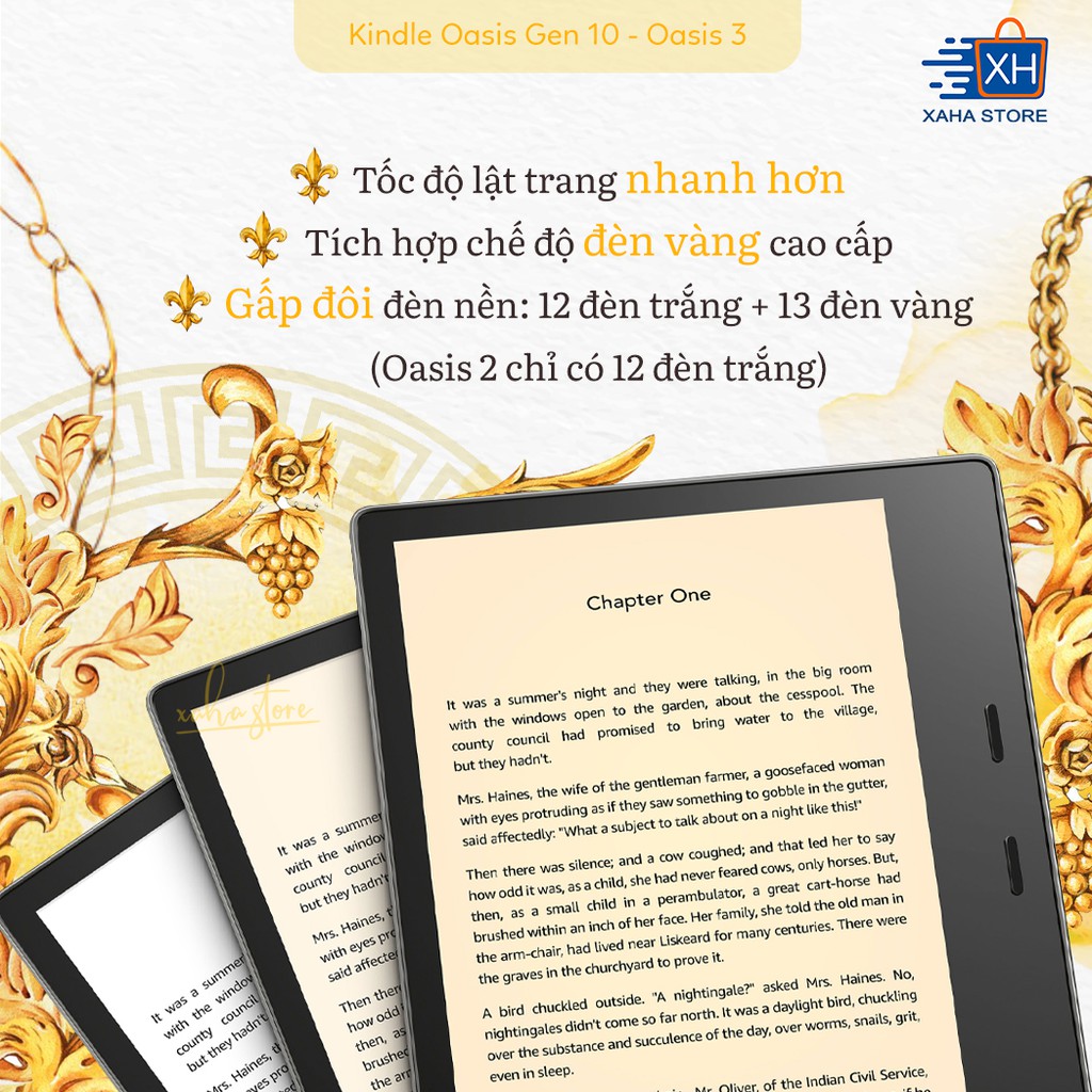 Máy đọc sách Kindle Oasis 3 - chính hãng Amazon - new 100%