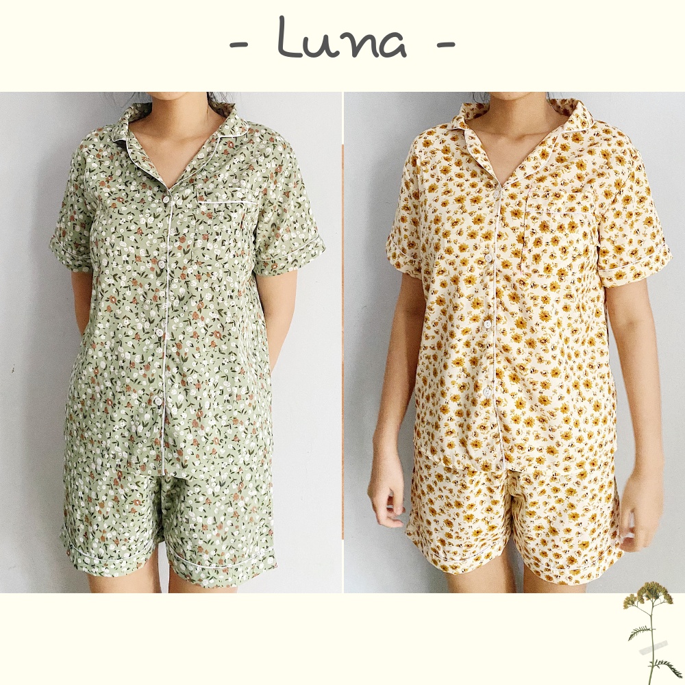 Bộ đồ pijama lụa mặc nhà nữ lụa Thái thoáng mát họa tiết hình thú bigsize LUNA