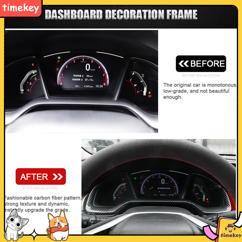 Khung viền trang trí bảng điều khiển xe hơi honda civic 10th 2016-2018
