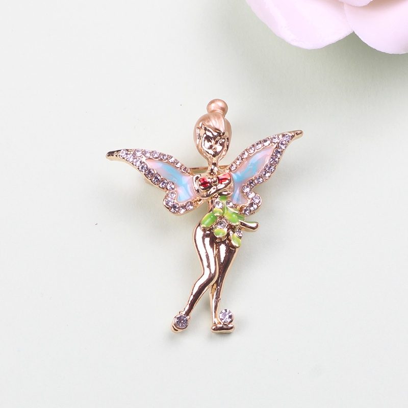 Ghim Cài Áo Hình Thiên Thần Đính Đá Nhân Tạo Thời Trang