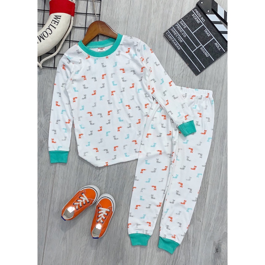 Bộ  bé trai , đồ bộ bé trai dài tay size đại thun borrip cotton VNXK Jennie kids J464