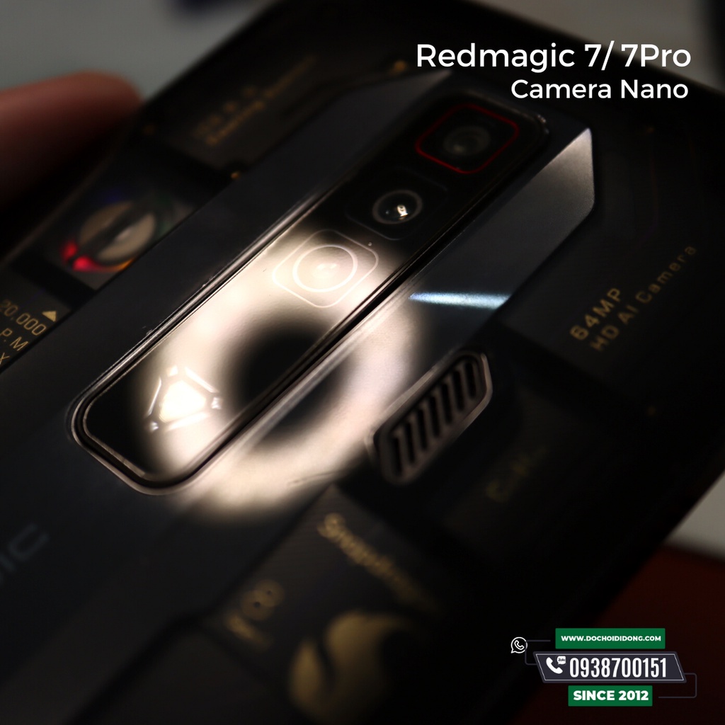 Miếng dán bảo vệ camera Red Magic 7/ 7 Pro tăng cường lực chống vỡ nguyên liệu nhựa nano cao cấp