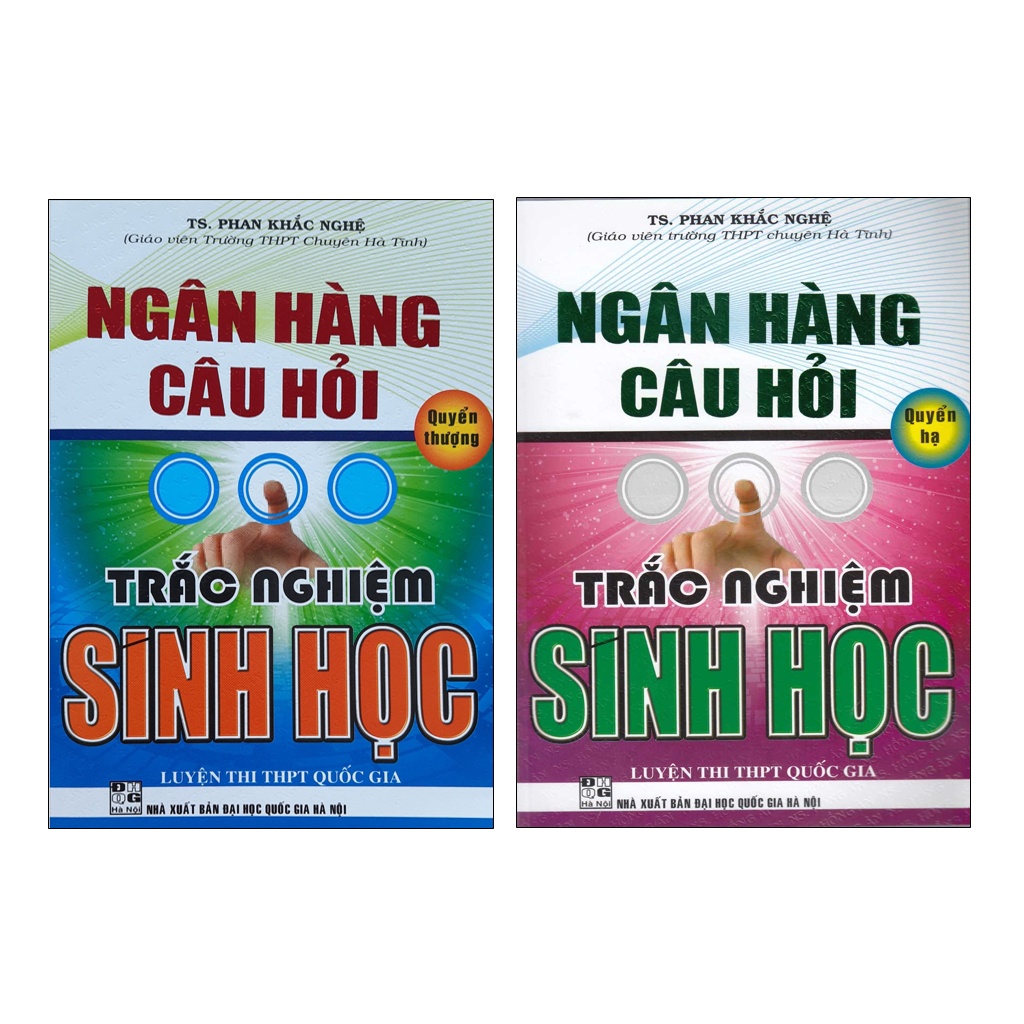 Sách - Combo Ngân Hàng Câu Hỏi Trắc Nghiệm Sinh Học ( Quyển thượng+Quyển Hạ)