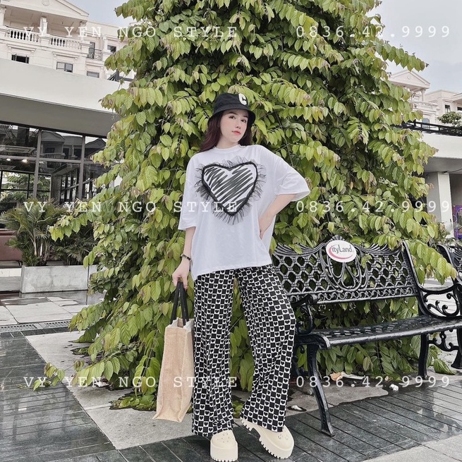Đồ bộ nữ quần dài tay ngắn mặc ở nhà đi chơi dễ thương cute