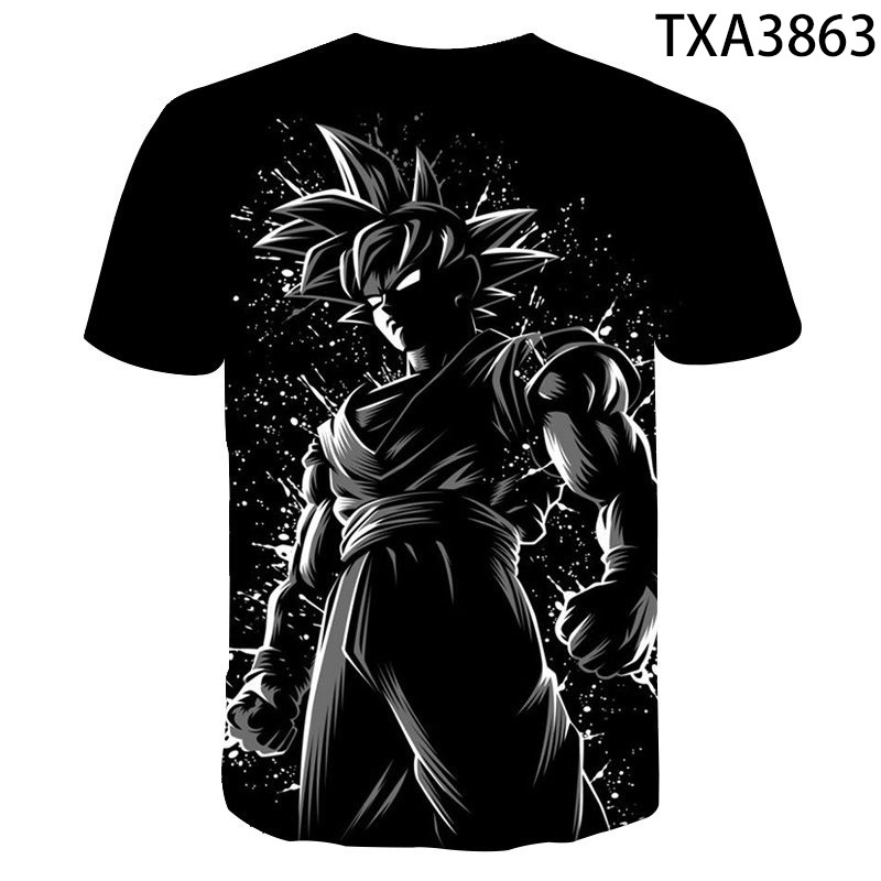 Áo Thun Ngắn Tay Cổ Tròn Cỡ Lớn In Hình Dragon ball 3d Cá Tính Dành Cho Nam