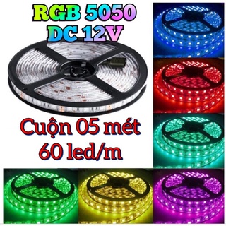 Cuộn 5m led full rgb 5050 60 led/m dc 12v